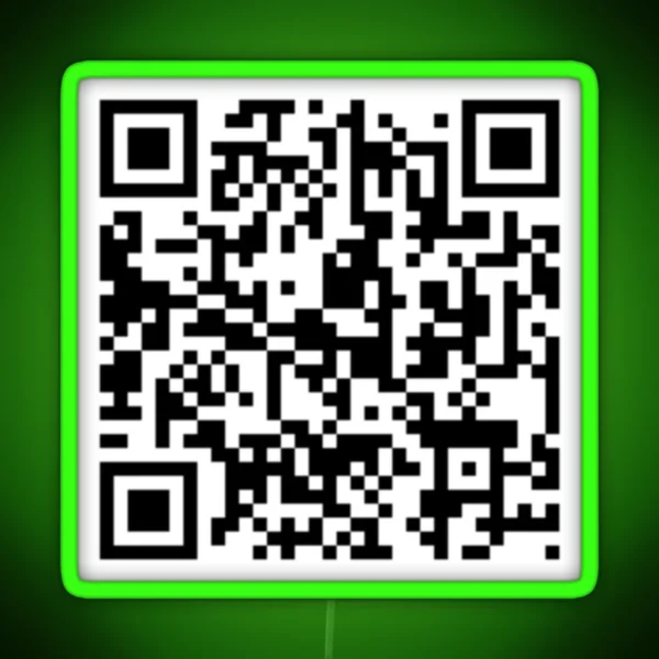 Rickroll QR Code RGB Neon Sign