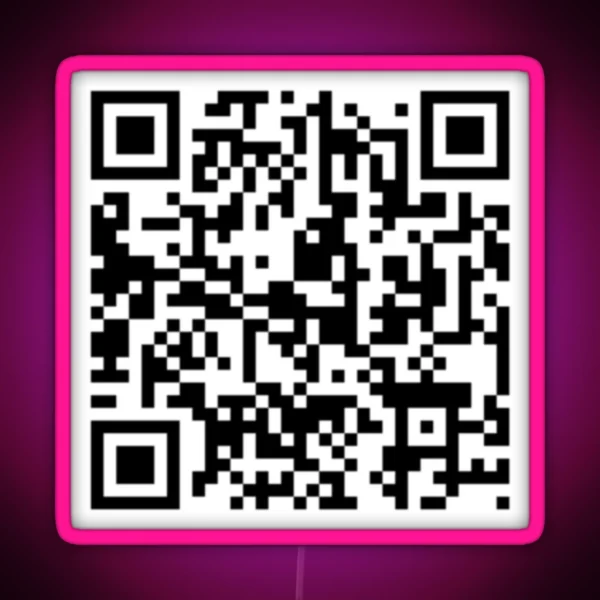 Rickroll QR Code RGB Neon Sign