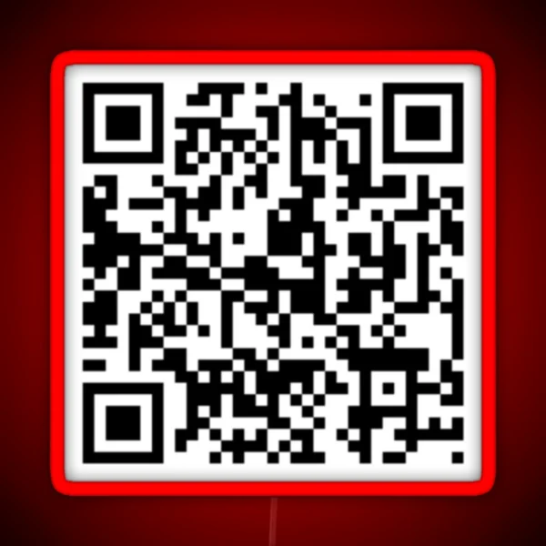 Rickroll QR Code RGB Neon Sign