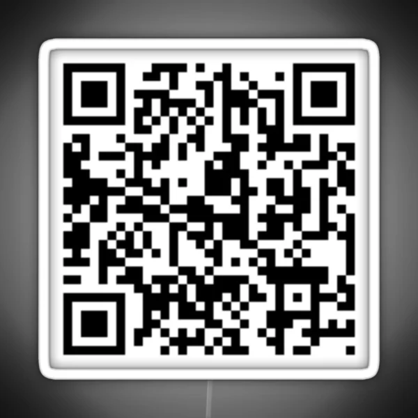 Rickroll QR Code RGB Neon Sign
