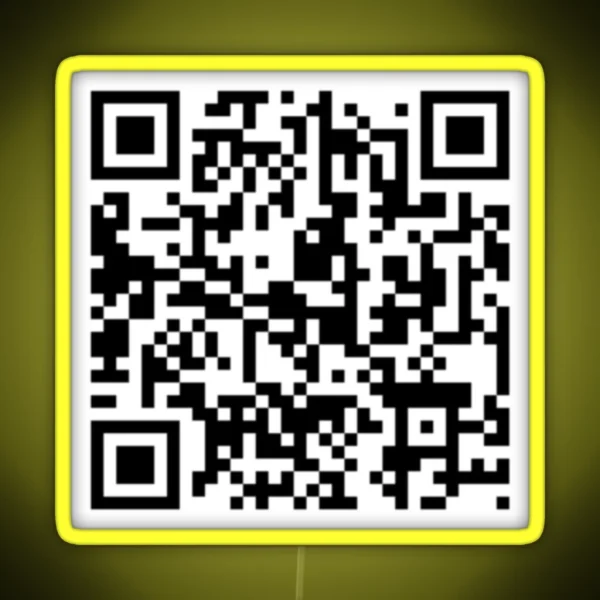 Rickroll QR Code RGB Neon Sign