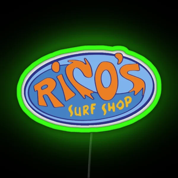 Rico S Surf Shop Hannah Montana RGB Neon Sign