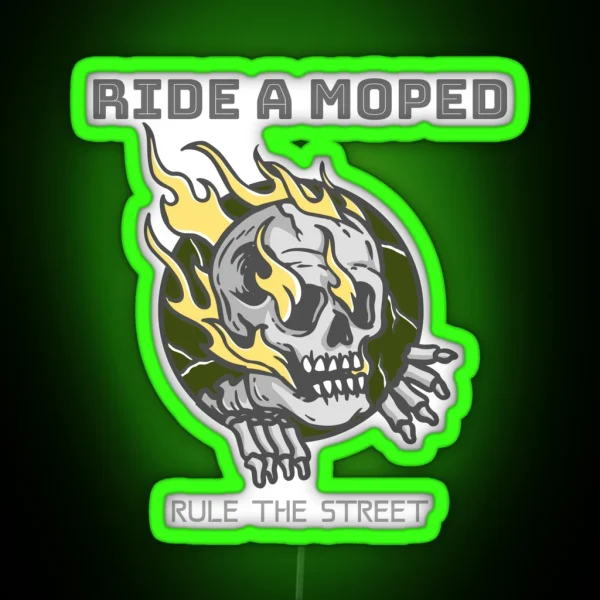 Ride A Moped RGB Neon Sign