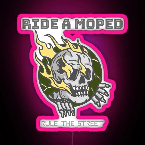 Ride A Moped RGB Neon Sign