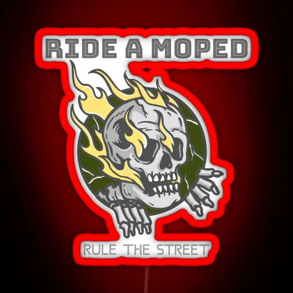 Ride A Moped RGB Neon Sign