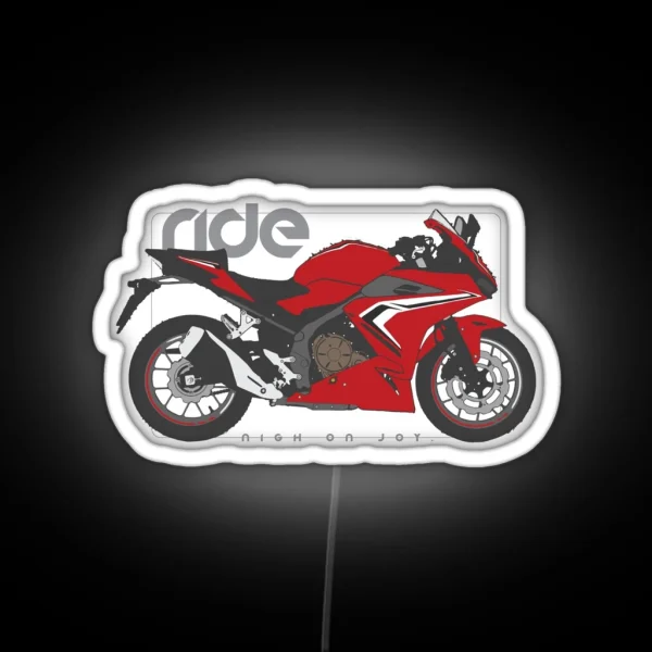Ride Honda Cbr500r Red RGB Neon Sign