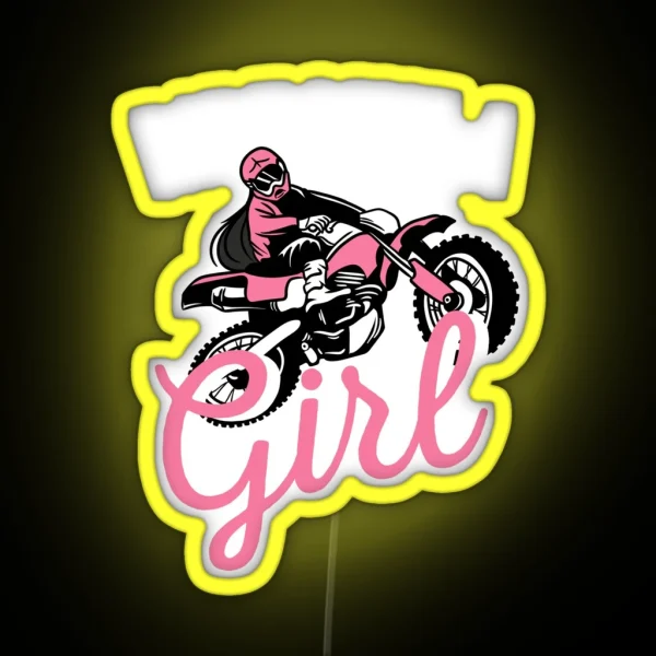 Ride Like A Girl Motocross Motocycle Biker RGB Neon Sign