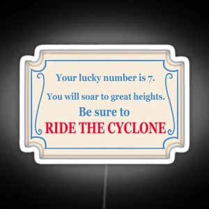 Ride The Cyclone Fortune Version 2 RGB Neon Sign