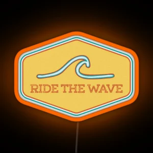 Ride The Wave Vintage Surf Led RGB Neon Sign