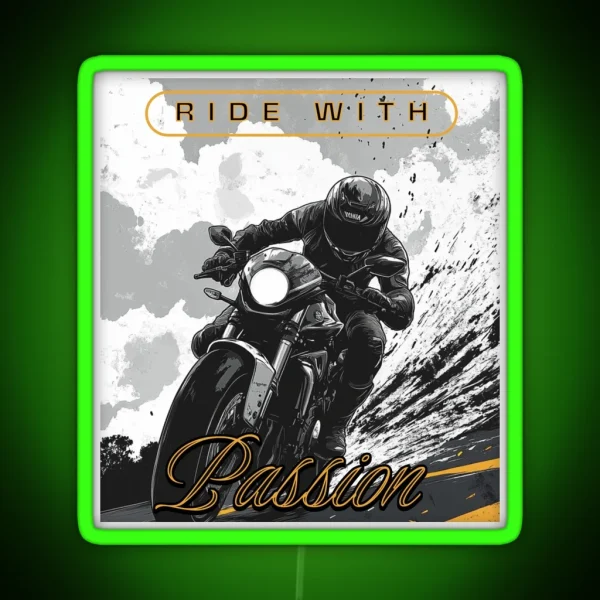 Ride With Passion RGB Neon Sign