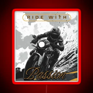 Ride With Passion RGB Neon Sign