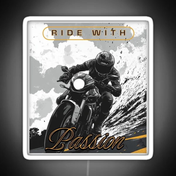Ride With Passion RGB Neon Sign