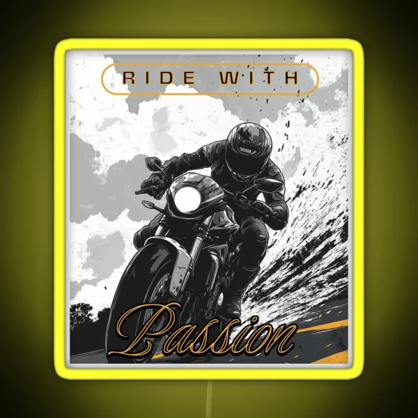 Ride With Passion RGB Neon Sign