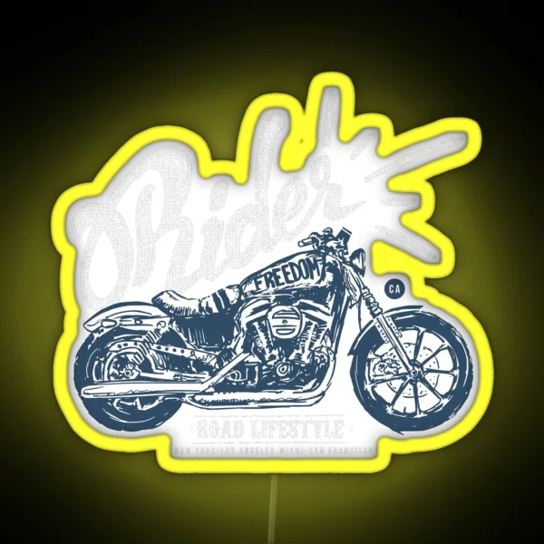Rider Motocycle RGB Neon Sign