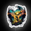 mountain biking trails neon sign - RGB