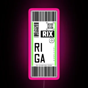RIGA RIX Classic Luggage Tag Traveller Led RGB Neon Sign