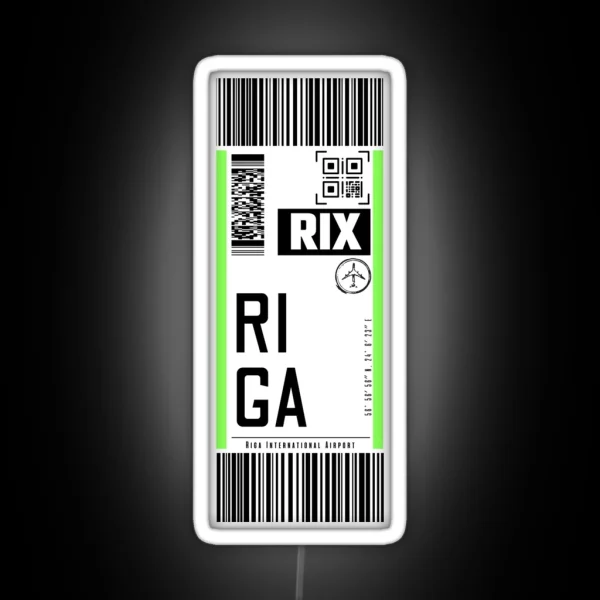 RIGA RIX Classic Luggage Tag Traveller Led RGB Neon Sign
