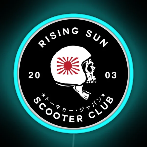 Rising Sun Scooter Club Tokyo Led Version RGB Neon Sign
