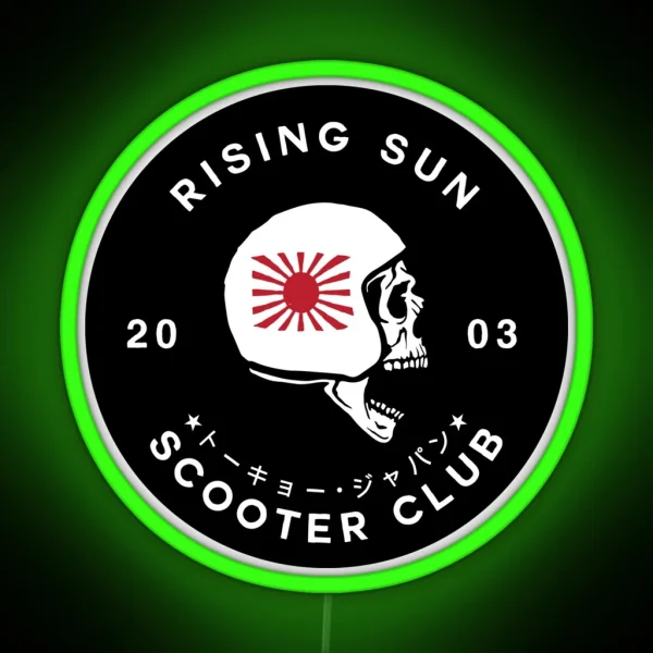 Rising Sun Scooter Club Tokyo Led Version RGB Neon Sign