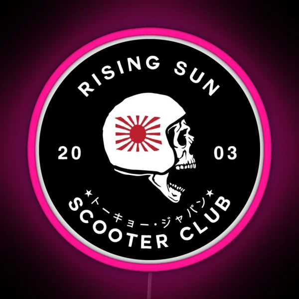 Rising Sun Scooter Club Tokyo Led Version RGB Neon Sign