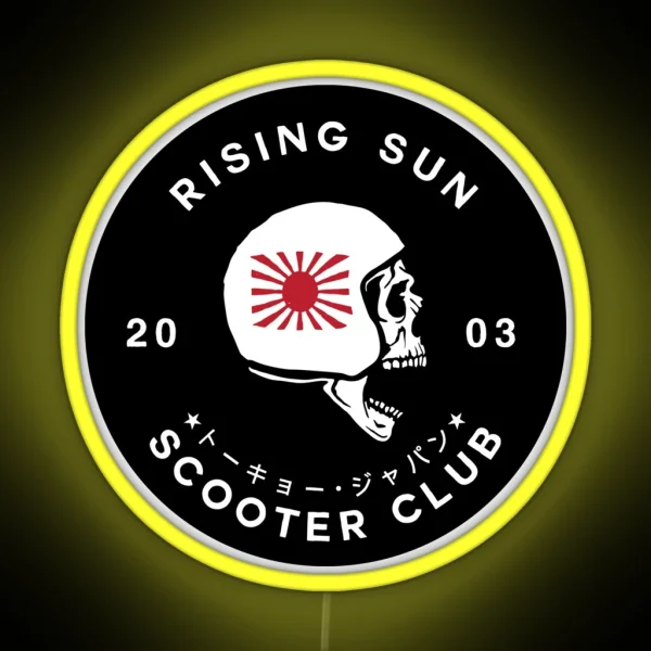 Rising Sun Scooter Club Tokyo Led Version RGB Neon Sign