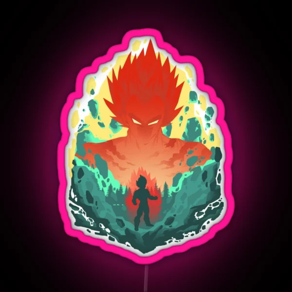 Rival Saiyan Vegeta RGB Neon Sign