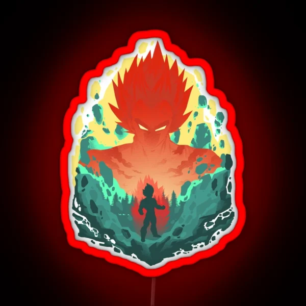 Rival Saiyan Vegeta RGB Neon Sign