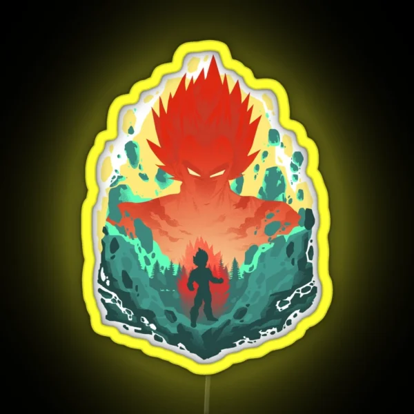 Rival Saiyan Vegeta RGB Neon Sign
