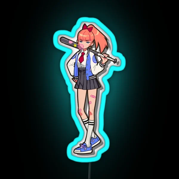 River City Girls Kyoko Led Or Pin RGB Neon Sign