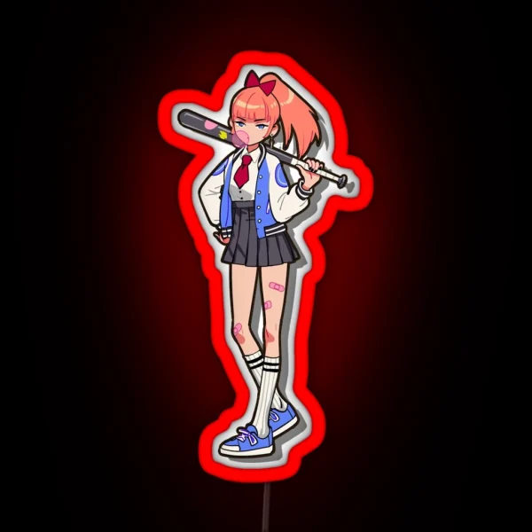 River City Girls Kyoko Led Or Pin RGB Neon Sign