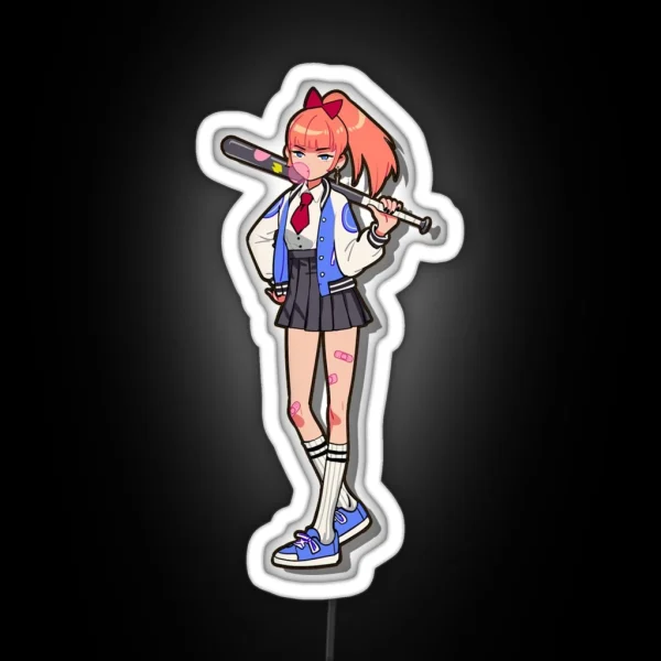 River City Girls Kyoko Led Or Pin RGB Neon Sign