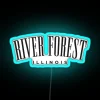 River Forest Illinois Hometown Classic Design RGB Neon Sign - Image 2