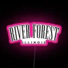 River Forest Illinois Hometown Classic Design RGB Neon Sign - Image 6