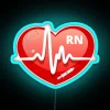 neon heart sign blue