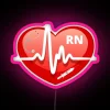 neon heart sign pink