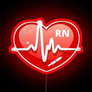 RN Heart RGB Neon Sign