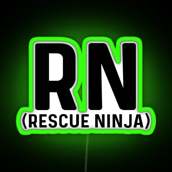 RN Rescue Ninja RGB Neon Sign