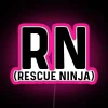 RGB Neon Sign Featuring Rescue Ninja - Pink