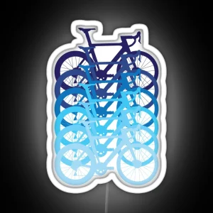 Road Bike Fade Blue RGB Neon Sign