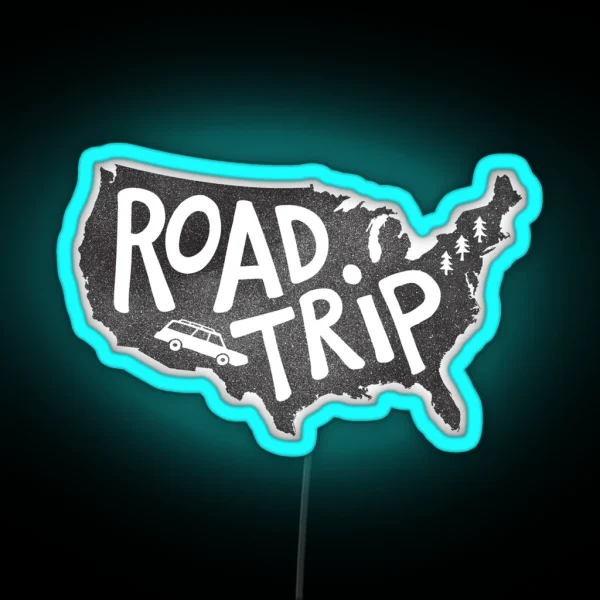 Road Trip USA RGB Neon Sign