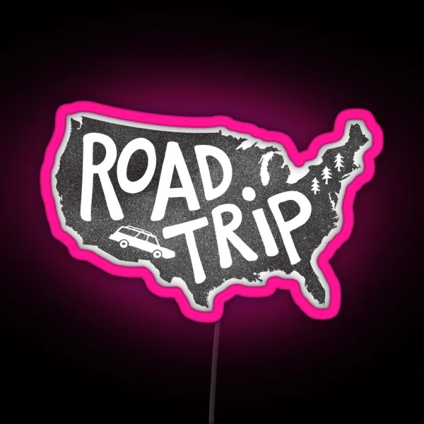 Road Trip USA RGB Neon Sign