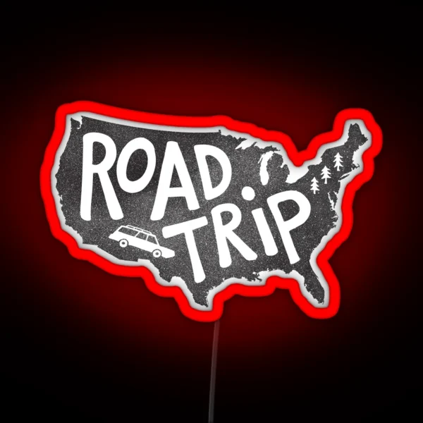 Road Trip USA RGB Neon Sign