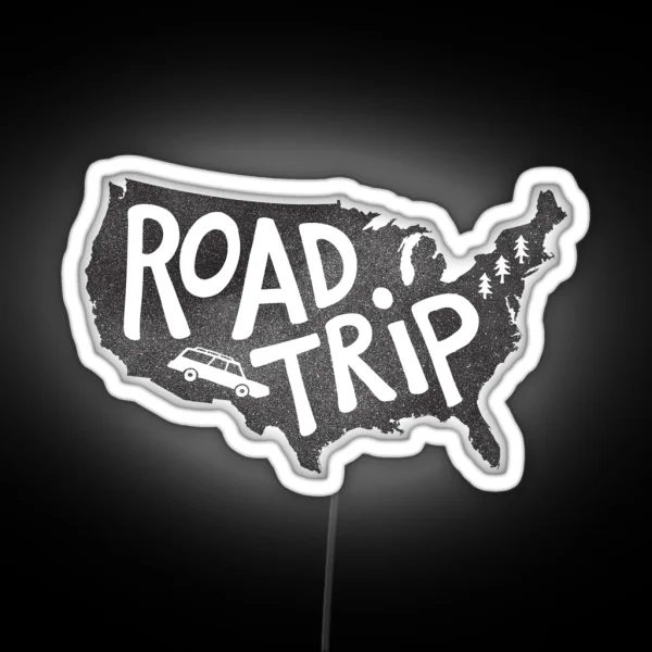 Road Trip USA RGB Neon Sign