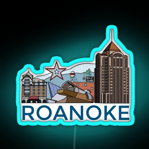 Roanoke Virginia RGB Neon Sign