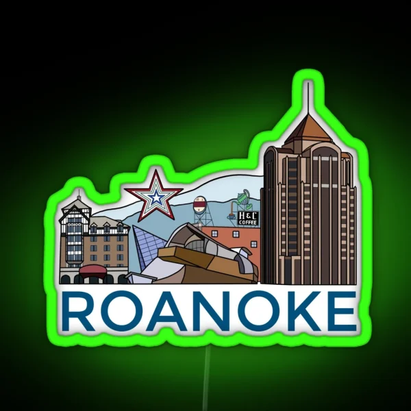 Roanoke Virginia RGB Neon Sign