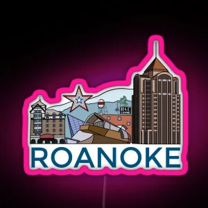 Roanoke Virginia RGB Neon Sign