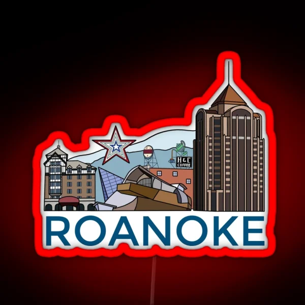 Roanoke Virginia RGB Neon Sign