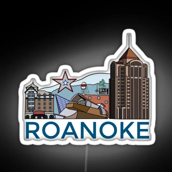 Roanoke Virginia RGB Neon Sign