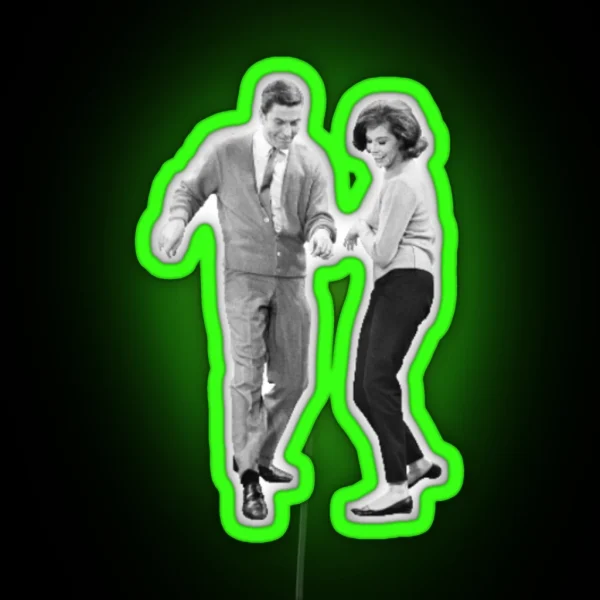 Rob And Laura Petrie Dancing RGB Neon Sign