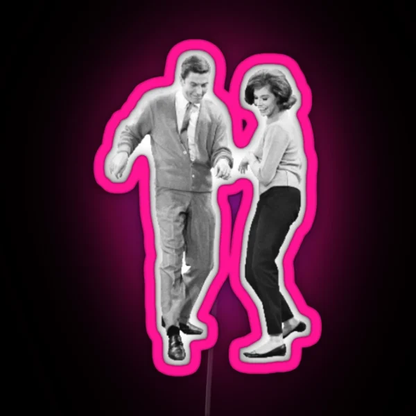 Rob And Laura Petrie Dancing RGB Neon Sign